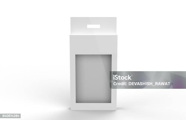 White Product Package Box With Window Stock Photo - Download Image Now - Box - Container, Toy, Packaging