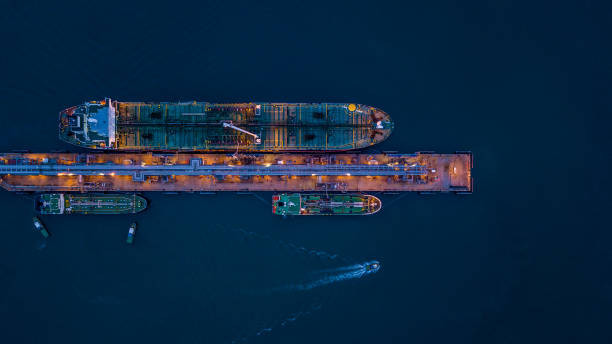 istock Aerial view Crude oil tanker 840814372