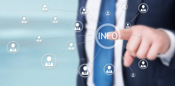 istock Businessman pointing the info button on the touchscreen 840814866