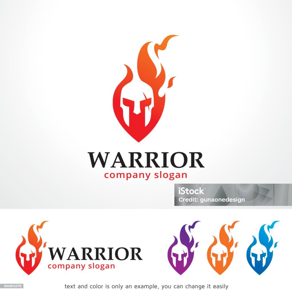 Warrior Symbol Template Design Vector, Emblem, Design Concept, Creative Symbol, Icon This design suitable for symbol, emblem or icon.
 Warrior - Person stock vector