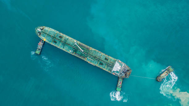istock Aerial view Crude oil tanker 840815626