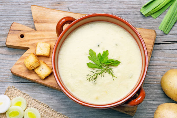 istock leek and potato soup top view 840821930