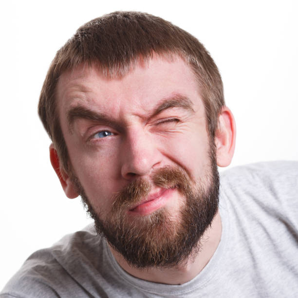 istock Suspicious worried man portrait isolated 840822242