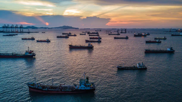 istock Aerial view Crude oil tanker 840822626