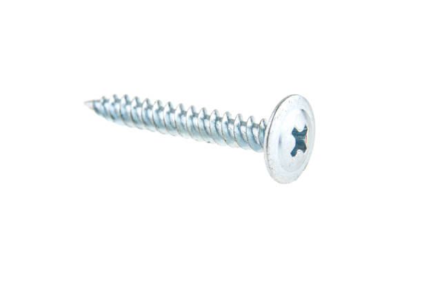 istock Old metal self-tapping isolated on white background 840826968