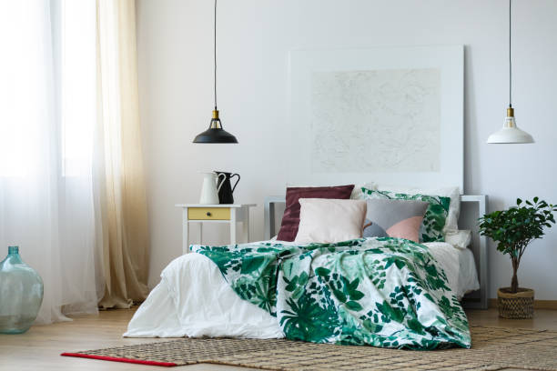 istock Potted tree in stylish bedroom 840831898