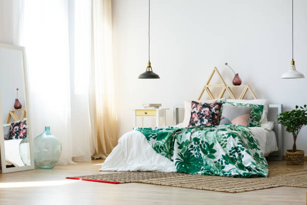 istock Homely bedroom with colorful accessories 840831958