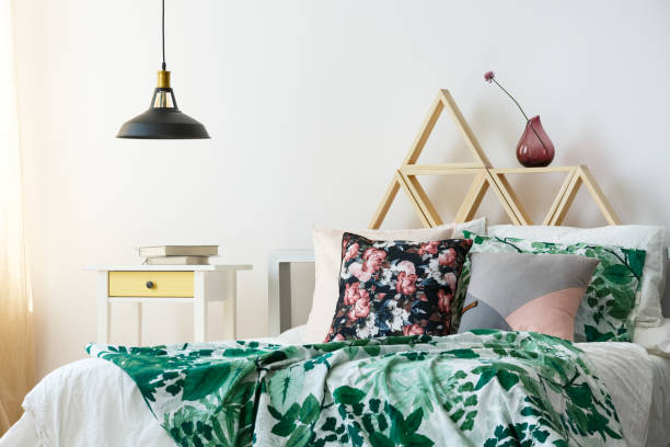 istock Modern bohemian interior with lamp 840831960