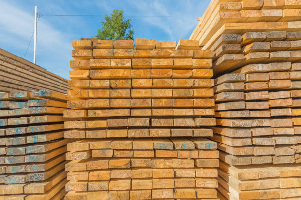 istock boards for building, stacked in a pile 840834926
