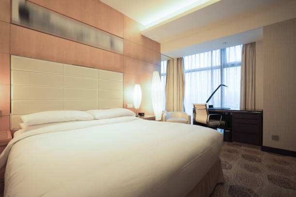 istock Elegant and comfortable bedroom interior 840835634