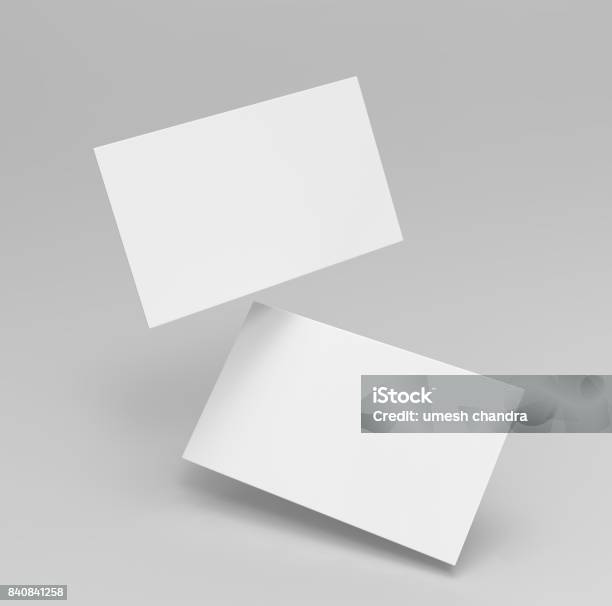 Blanco Blanco 3d Tarjeta De Visita Y Tarjetas Plantilla De Ilustración De Render 3d Para Mock Up Y Diseño De Presentación Foto de stock y más banco de imágenes de Plantilla - Producto de arte y artesanía