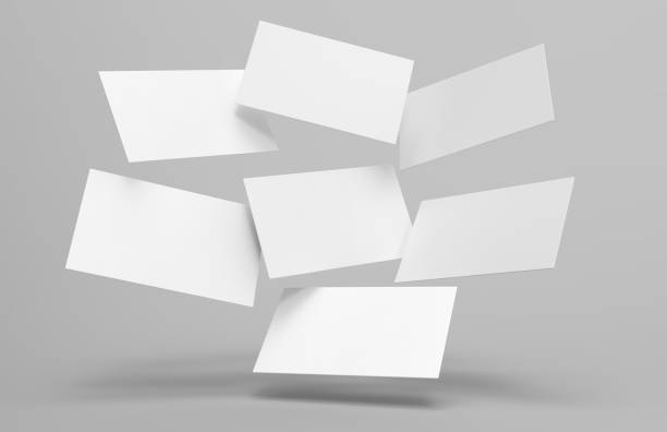 istock Blank white 3d visiting card and business card template 3d render illustration for mock up and design presentation. 840841482
