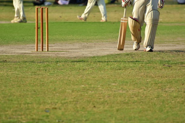 Cricket batsman Cricket batsman scoring run wicket stock pictures, royalty-free photos & images