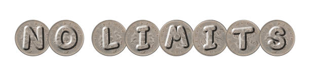 istock NO LIMITS – Five new pence coins on white background 840845586