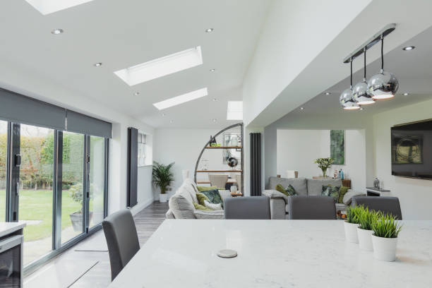 istock Beautiful Contemporary Kitchen And Living Room 840845928