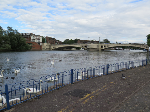 Caversham Bridge over river Thames in Reading, Berkshire, England