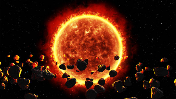 istock A cluster of asteroids around the Sun 840849160