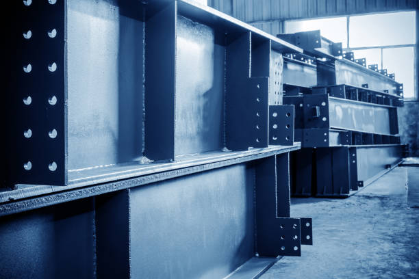 istock Large steel factory warehouse 840849230