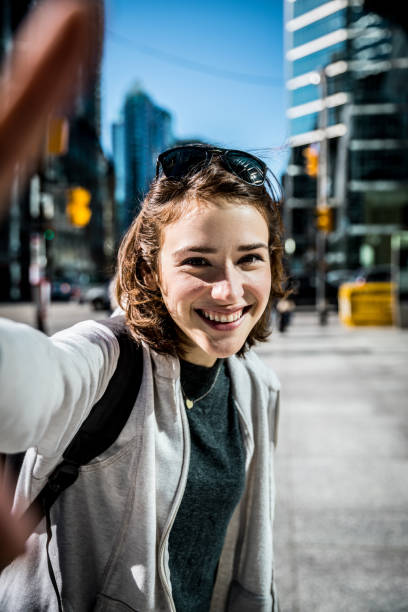 Young woman portrait in downtown Toronto