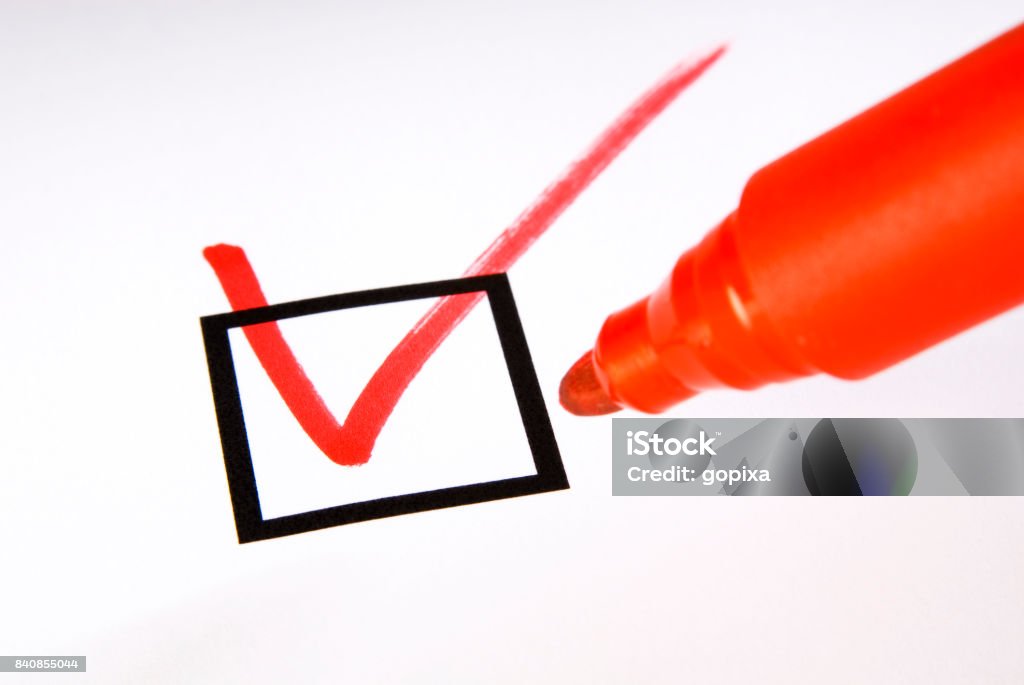 Checkbox With Red Checkmark Stock Photo - Download Image Now - Check ...