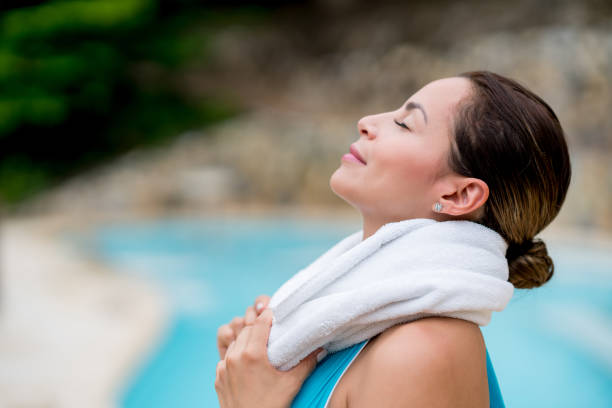 istock Beautiful woman relaxing at a spa 840862852