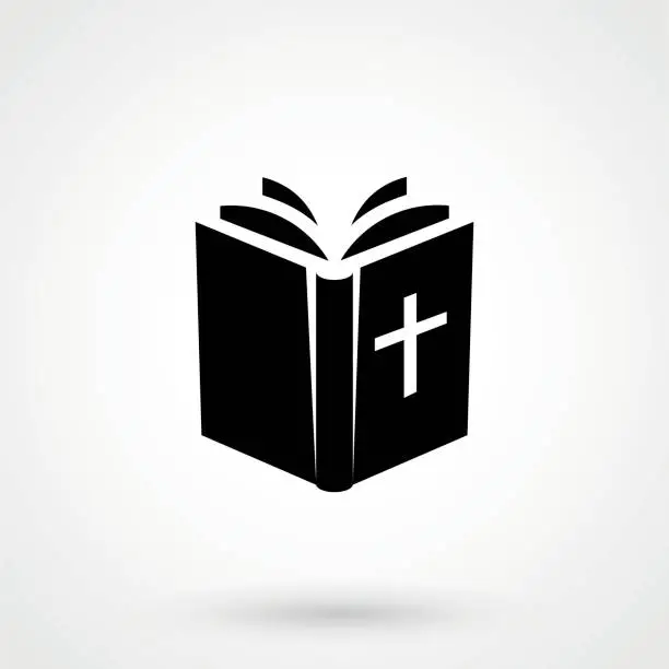 Vector illustration of bible Icon isolated on background. Modern flat pictogram, business, marketing, internet concept.