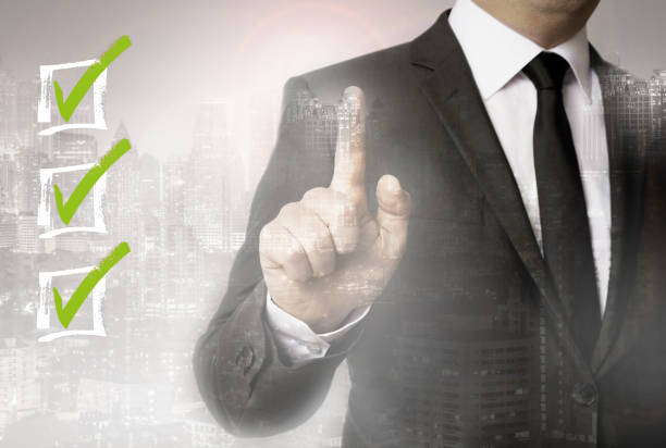 istock Checklist is shown by businessman concept 840863084