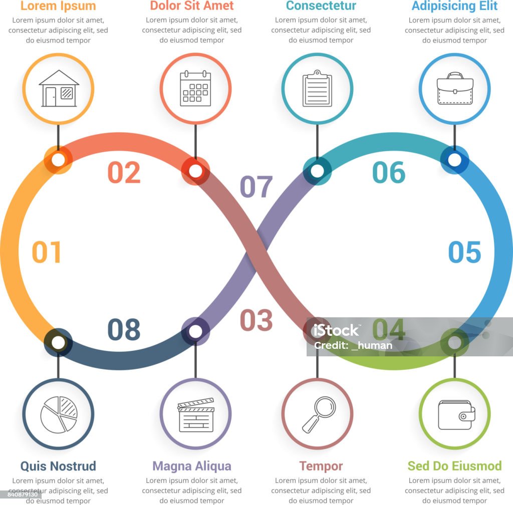 Infinity Graph Visualization Infinity Infographics Stock Illustration - Download Image Now ...