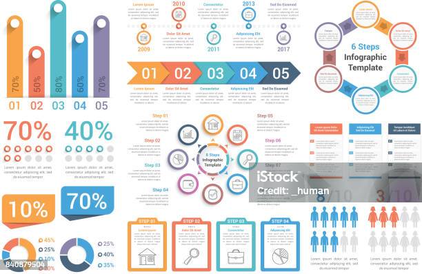 Elementi Infografici - Immagini vettoriali stock e altre immagini di Tavolo - Tavolo, Infografica, Grafico