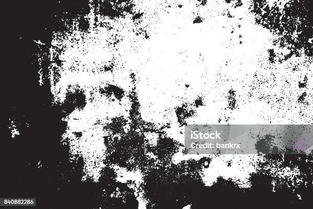 Grunge Black And White Scratched Textured Background Abstract Messy And Distressed Element - Arte vetorial de stock e mais imagens de Texturizado