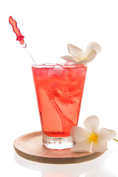 red sweet drink stock photo