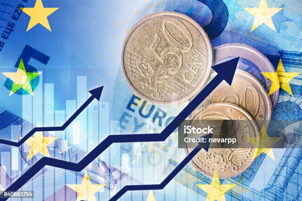 Growth Of Euro Currency Stock Photo - Download Image Now - Interest Rate, European Union Currency, European Currency