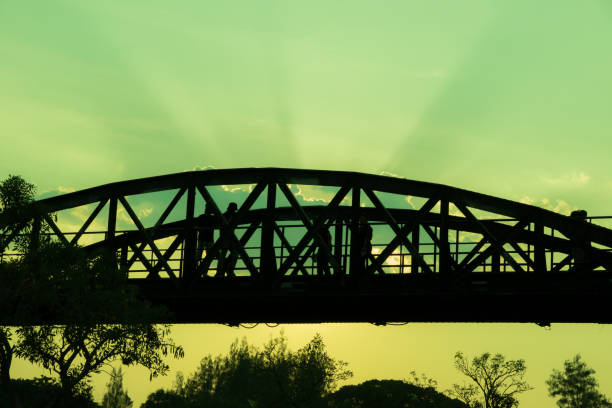 Bridge on the River Kwai stock photo