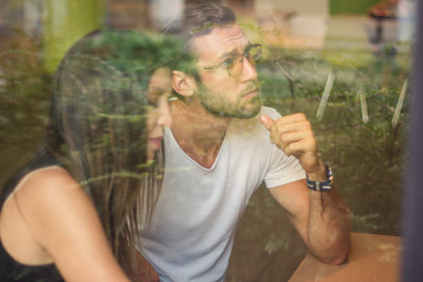 istock Young couple on a date at restaurant 840886724