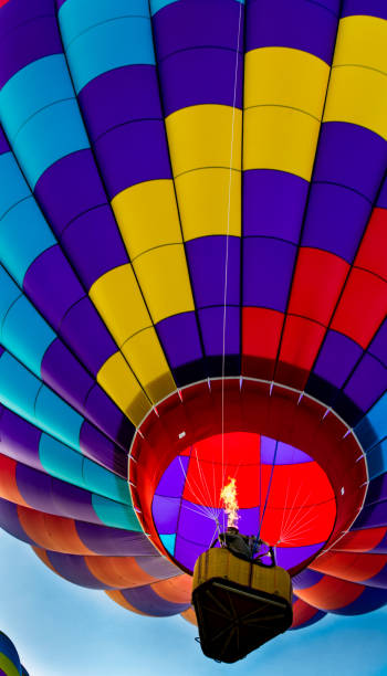 istock Single Hot Air Balloon lifting off 840894646