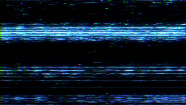 daños y el ruido de tv vhs - estática de televisión fotografías e imágenes de stock