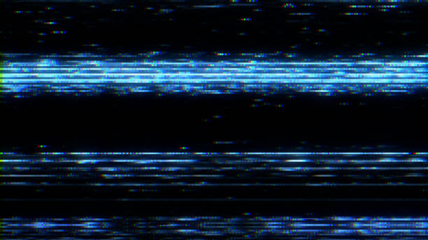 TV VHS noise and damage TV VHS noise and damage glitch technique photos stock pictures, royalty-free photos & images