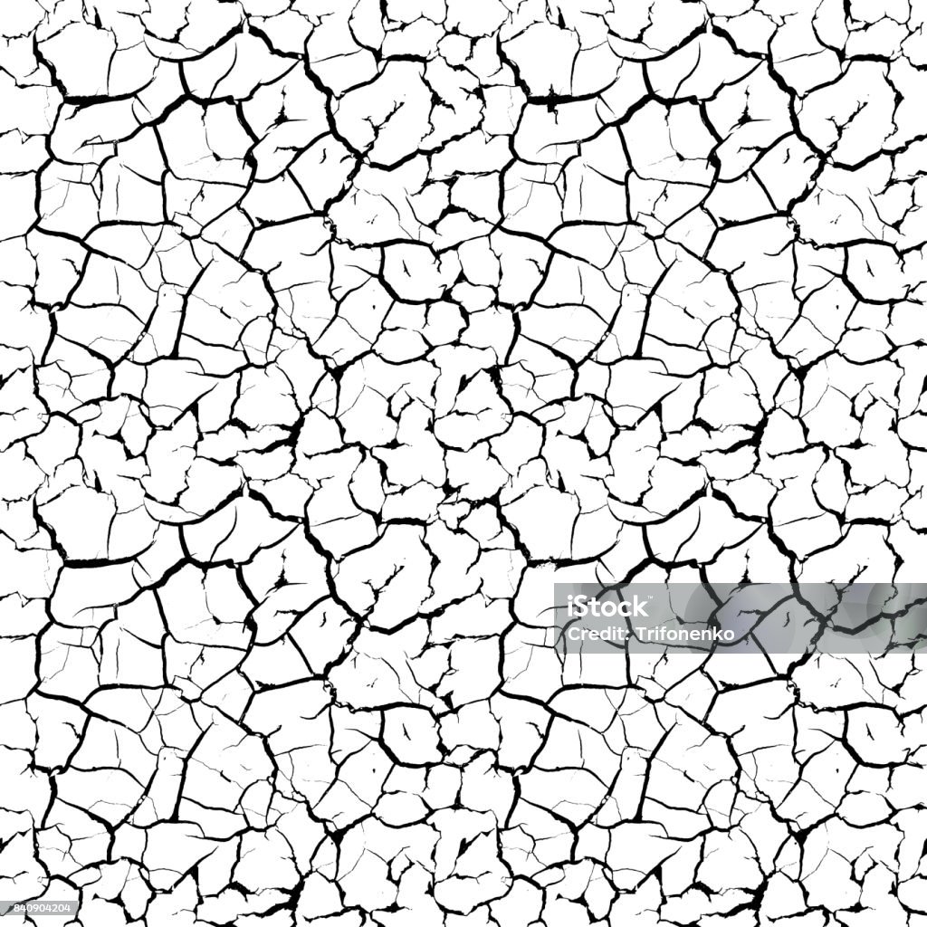 Seamless texture cracked effect. Seamless texture cracked effect. Isolated on white background. Stock vector illustration. Cracked stock vector
