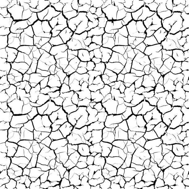 Vector illustration of Seamless texture cracked effect.