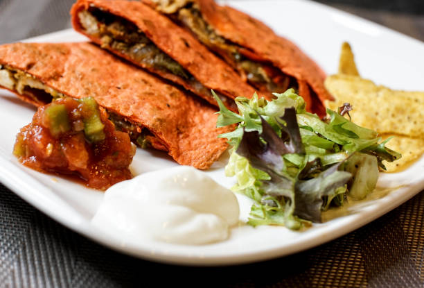 istock authentic mexican lunch with spicy quesadilla 840904566