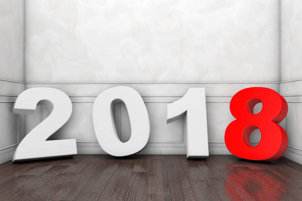 istock 2018 New Year Sign in Empty Room. 3d Rendering 840904742