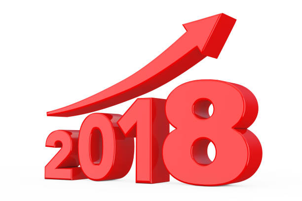 istock Progress Arrow in New 2018 Year Sign. 3d Rendering 840904778
