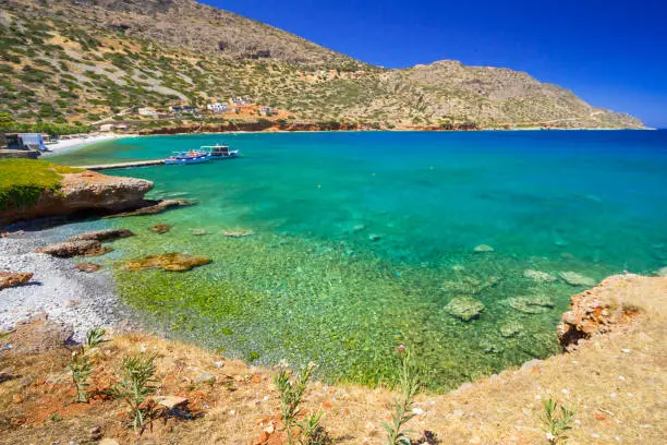 Photo of Turquise water of Mirabello bay on Crete