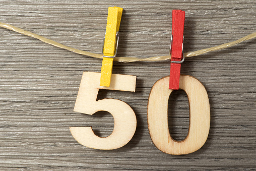 Clothespin, clothesline and the fiftieth birthday
