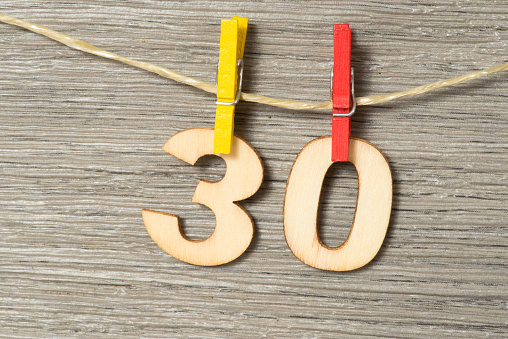 Clothespin, clothesline and the thirtieth birthday