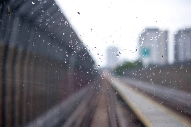 istock Water droplet on the window due to rain 840918634