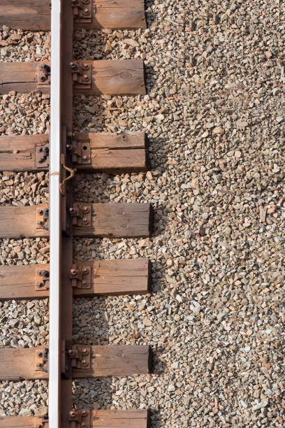 istock Old train rails. The view from the top. mockup 840926920