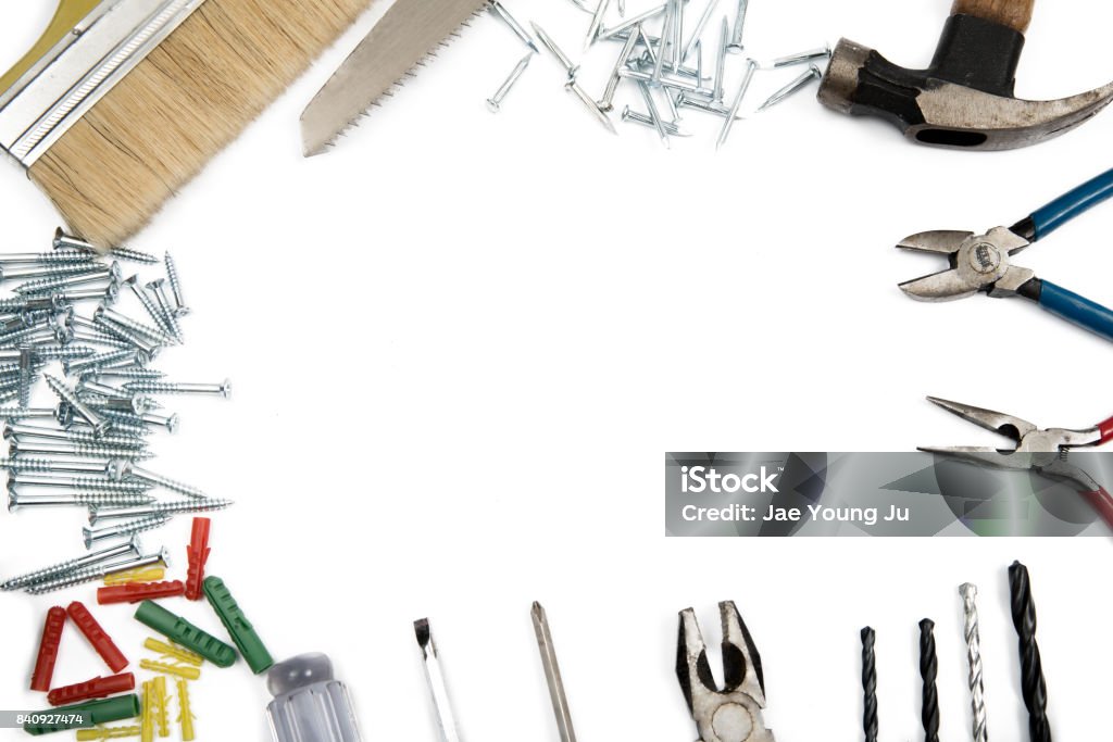 Building/tools Border Border Frame Of Construction Tools On White Background Copy Space ...