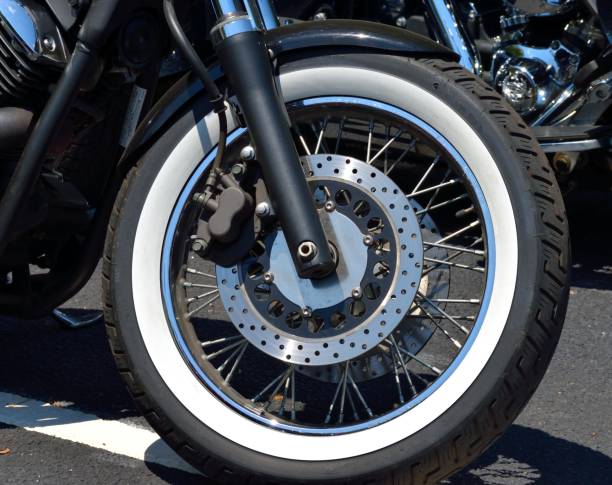 istock Motorcycle tire and brake background 840935486