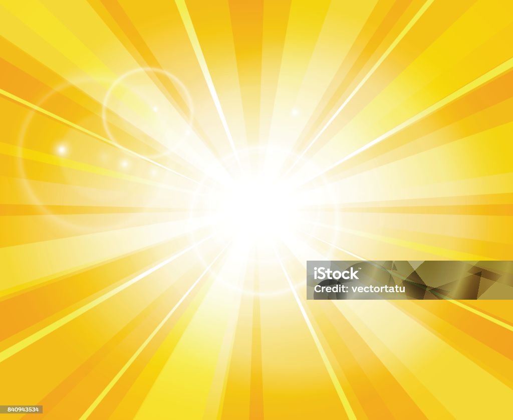 Sun beams pattern Sun beams pattern. Summer day bright light hot yellow vector illustration or power energy sunshine background Backgrounds stock vector